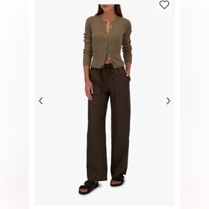 Vince Drawstring Pants in Dark Olive Green